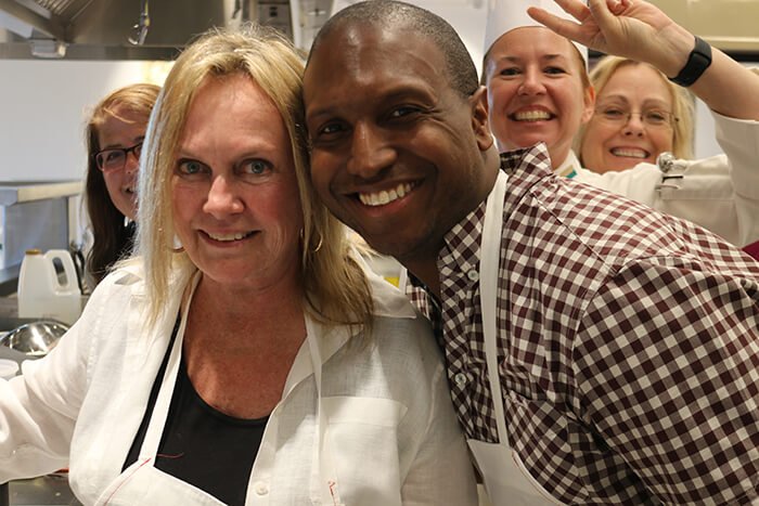Patients and staff at a Whole Health Weight Loss Institute culinary and nutrition event in Napa