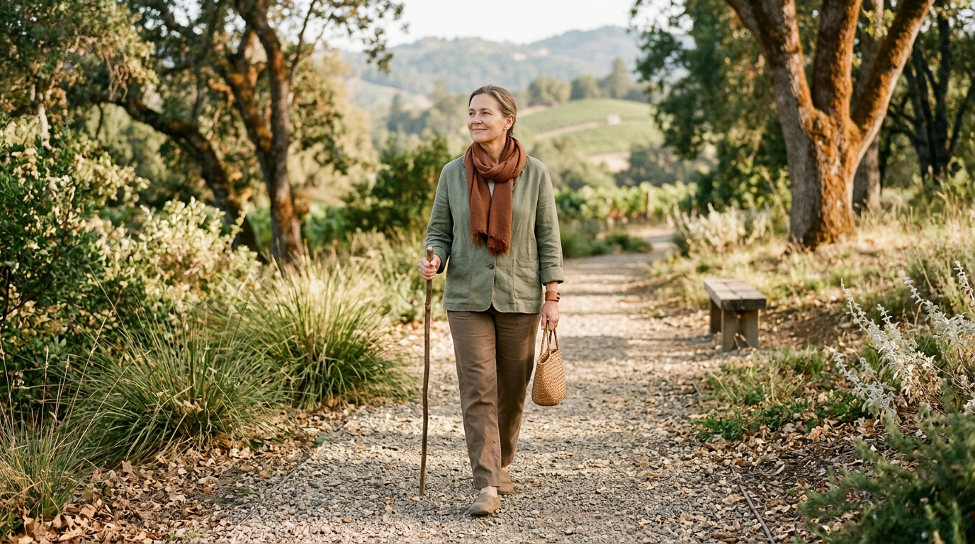 A patient recovering well — calm walking/lifestyle imagery (placeholder, swappable)